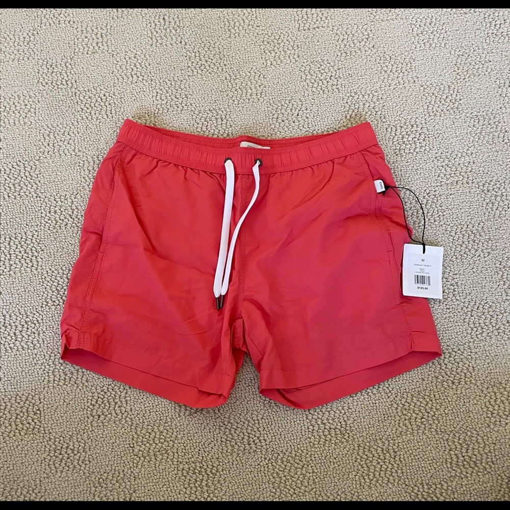 Onia The Charles Red 5 inch Swimsuit short